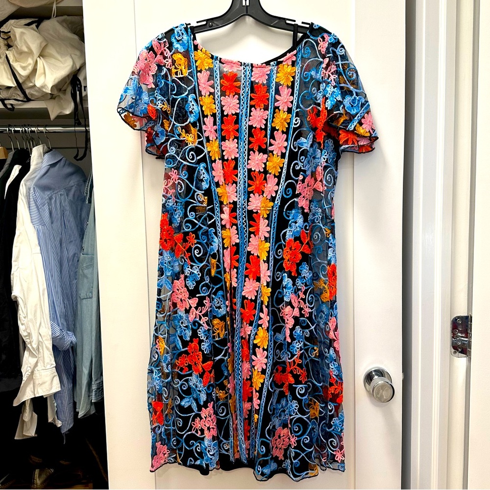 NWT Eva Franco Embroidered Dress XL